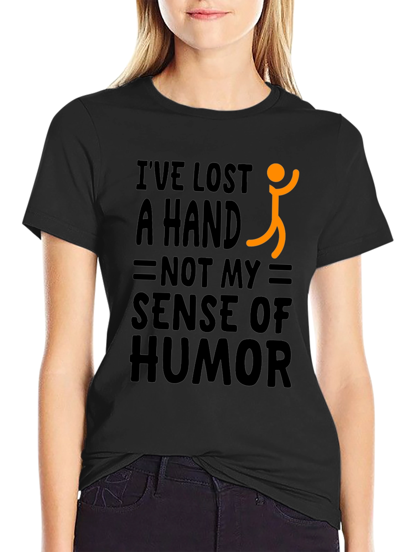 Humorous Lost a Hand Graphic Tee