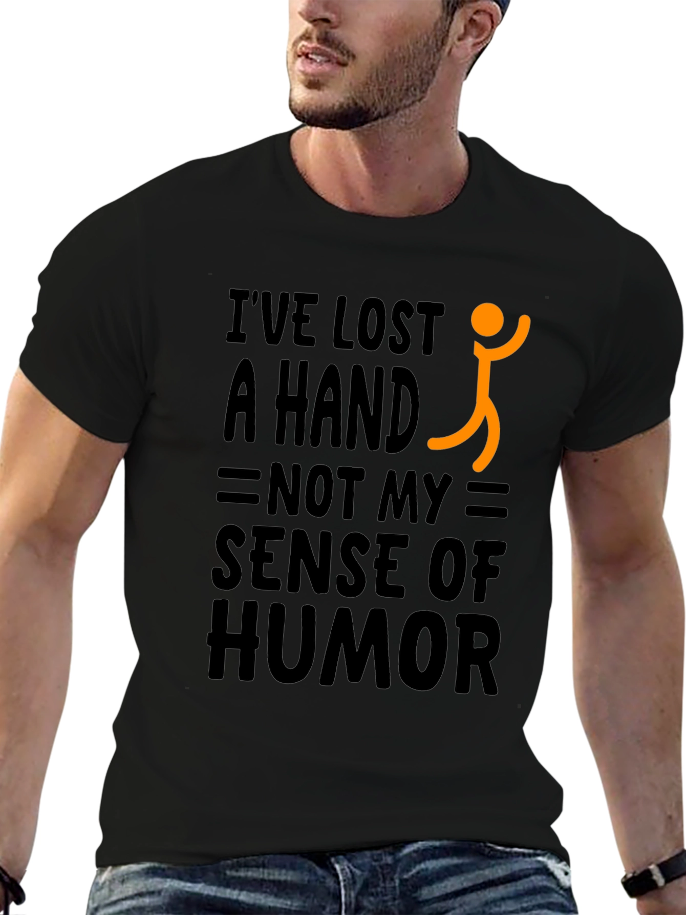Humorous Lost a Hand Graphic Tee