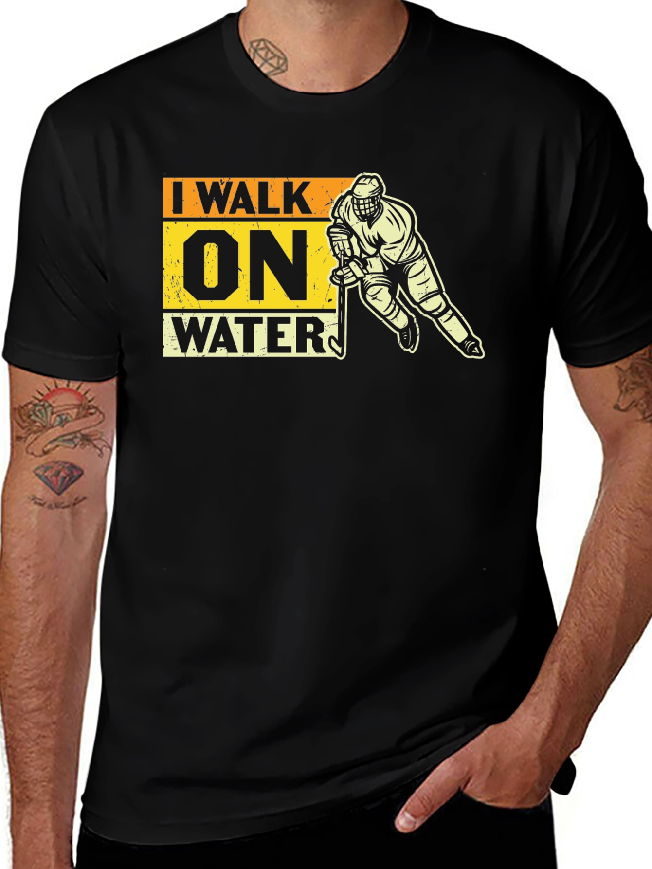 I Walk On Water Hockey T-Shirt