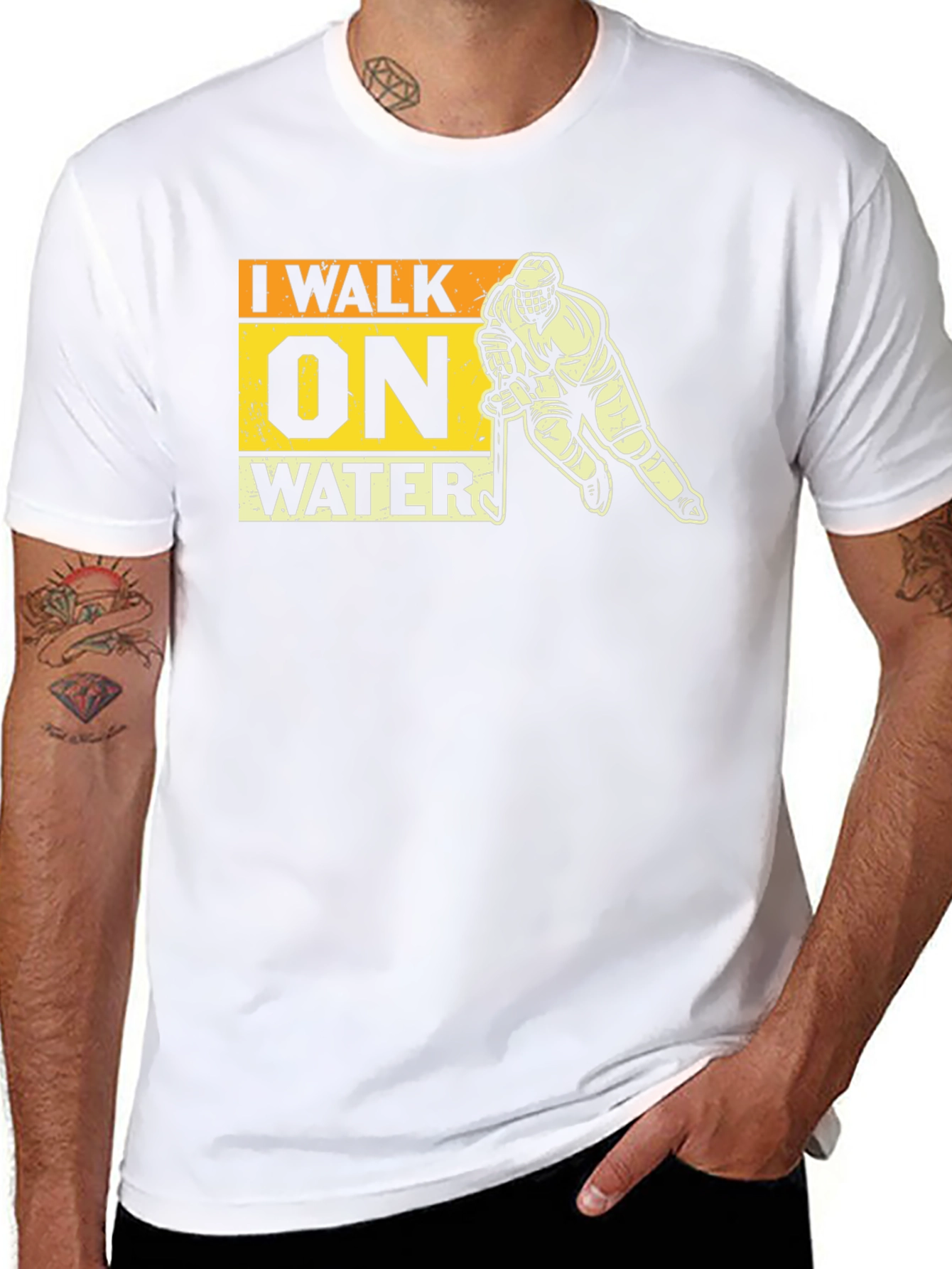 I Walk On Water Hockey T-Shirt