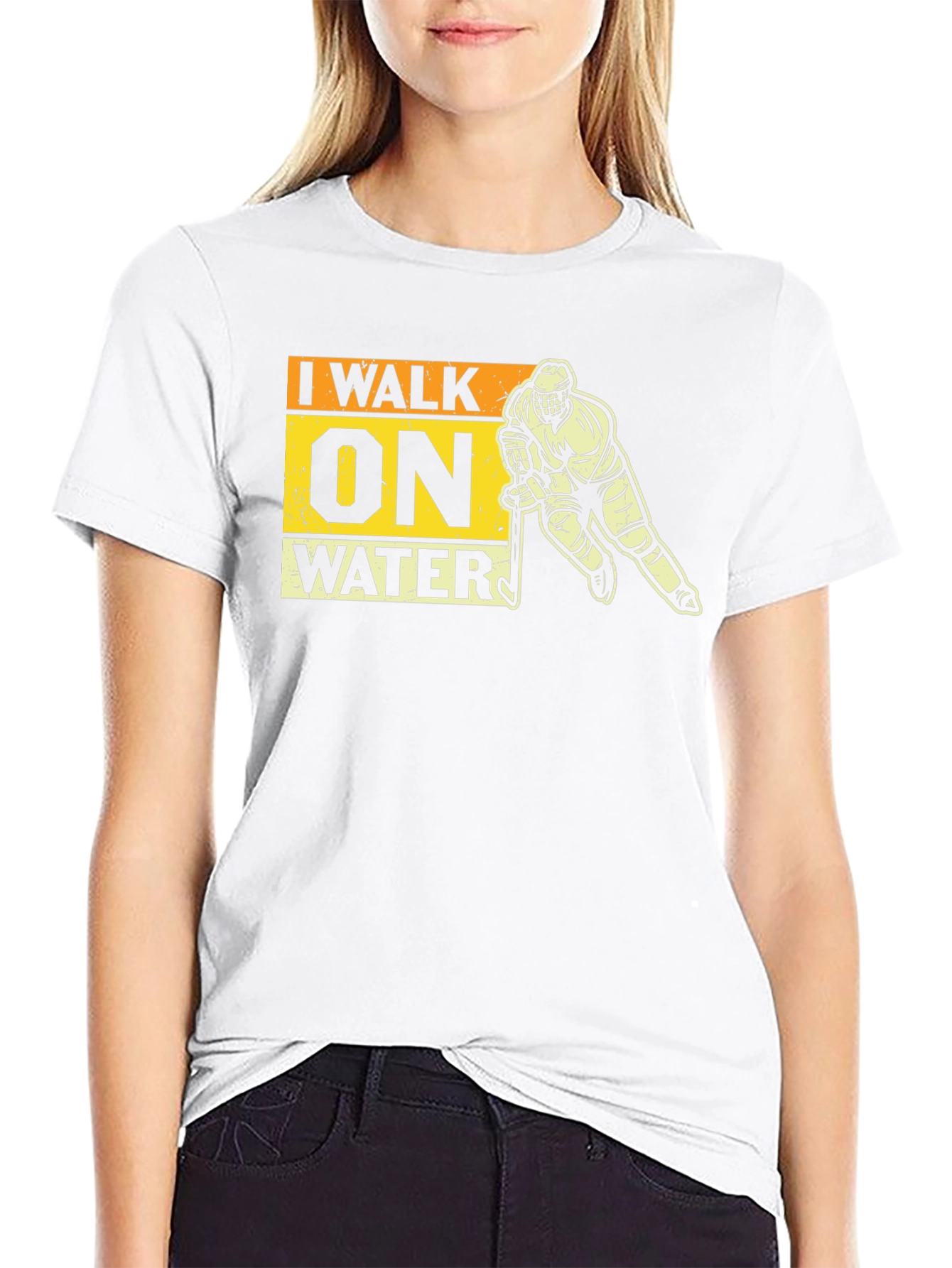 I Walk On Water Hockey T-Shirt