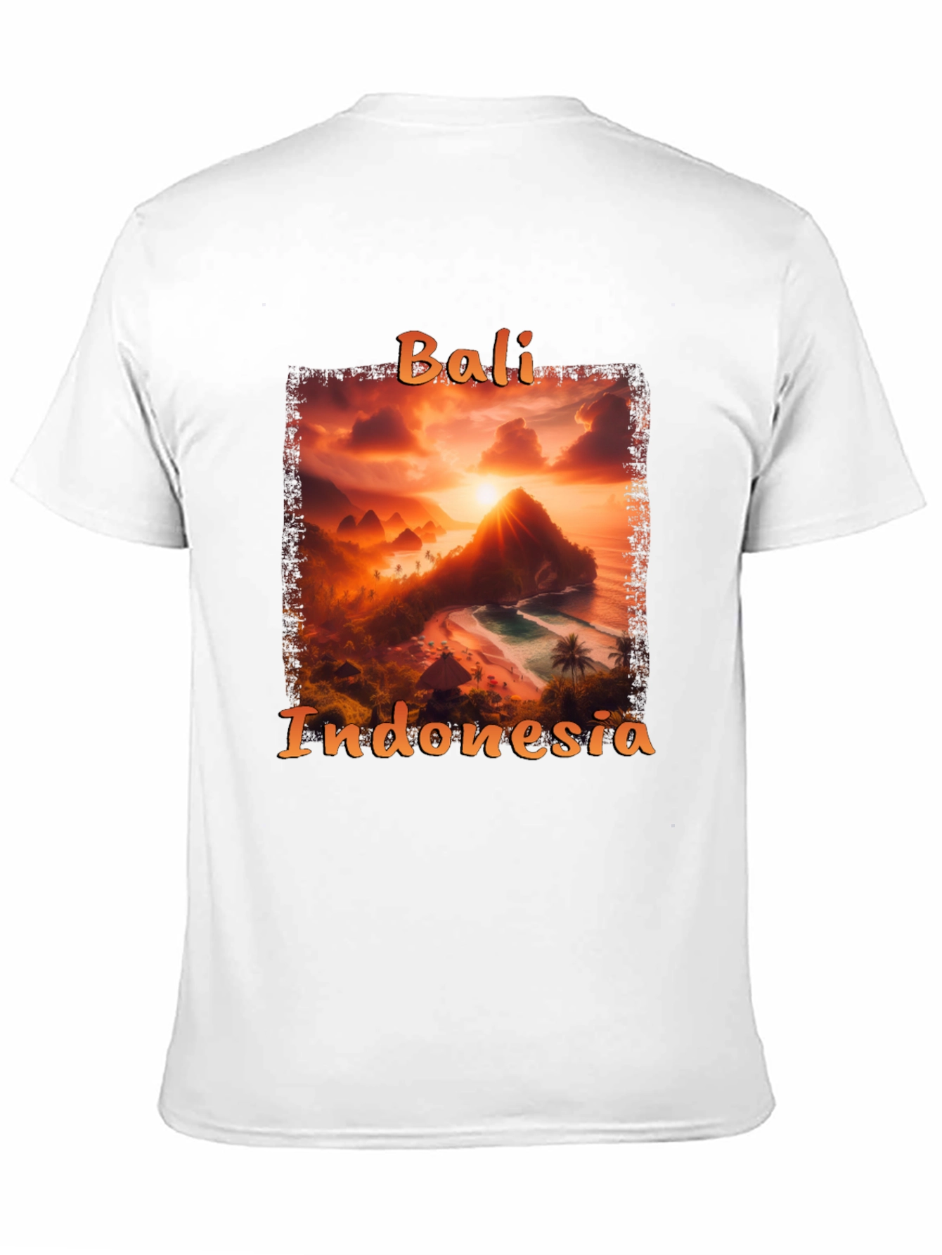 Bali Indonesia Sunset Graphic Tee - Black