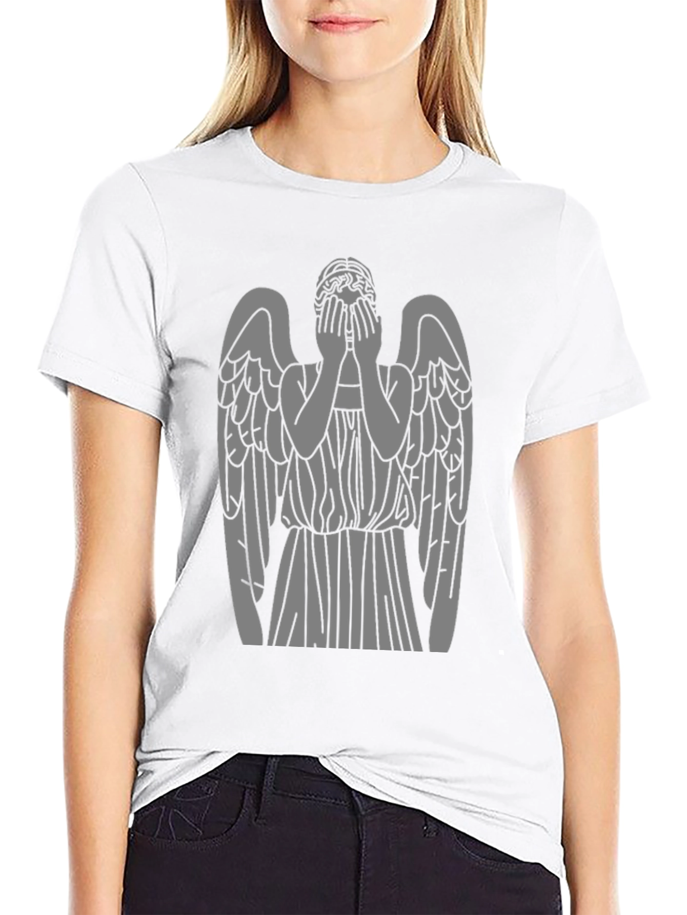 Weeping Angel Graphic T-Shirt - Classic Black Tee