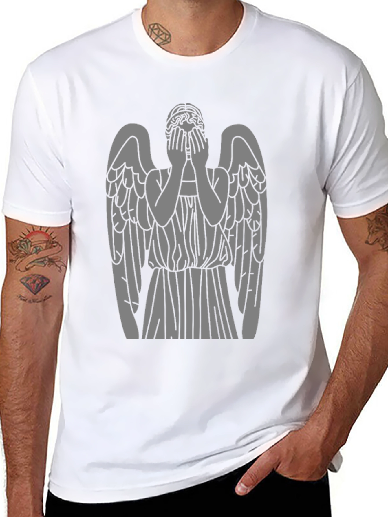 Weeping Angel Graphic T-Shirt - Classic Black Tee