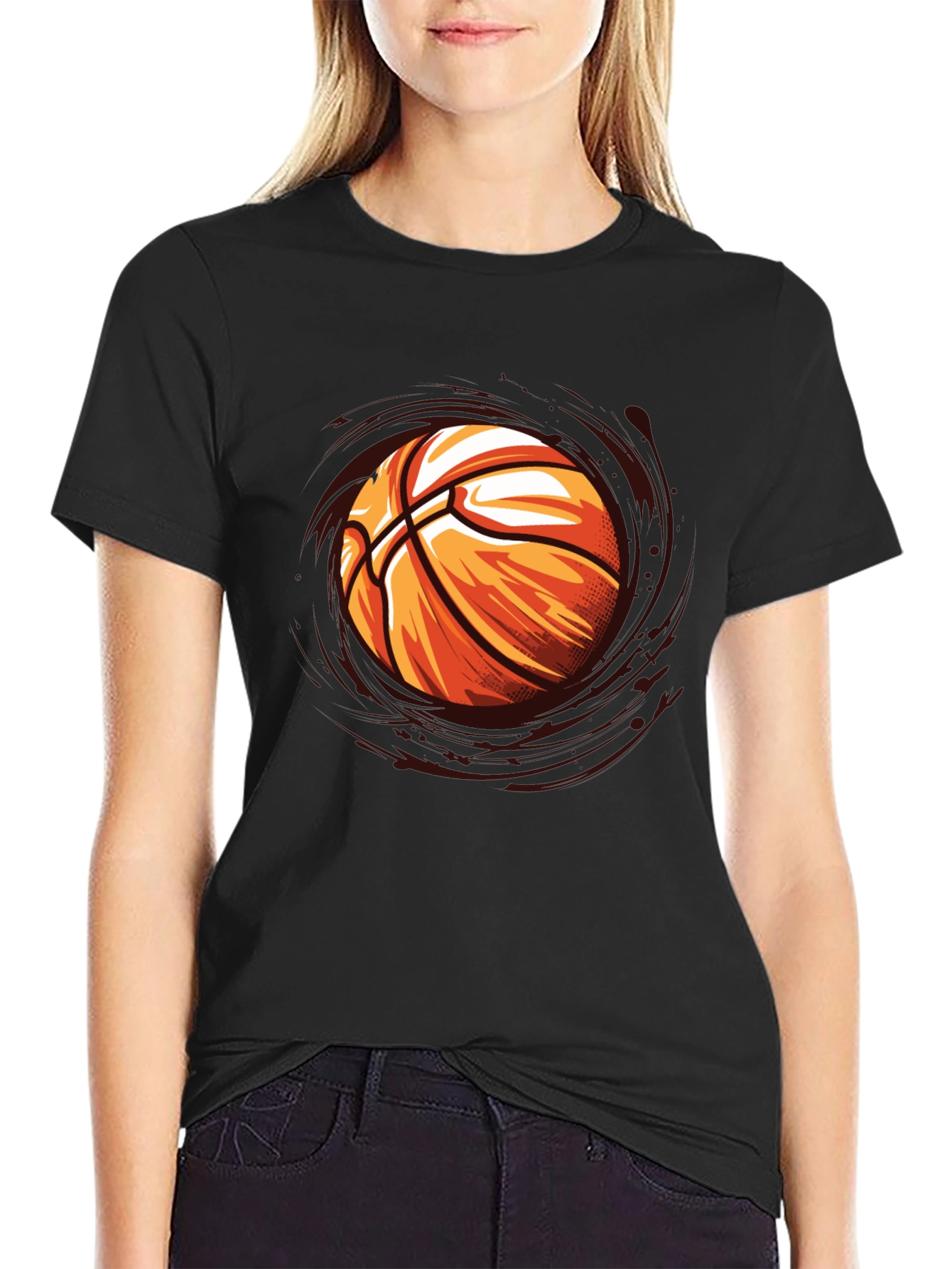 Basketball Graphic Black T-Shirt