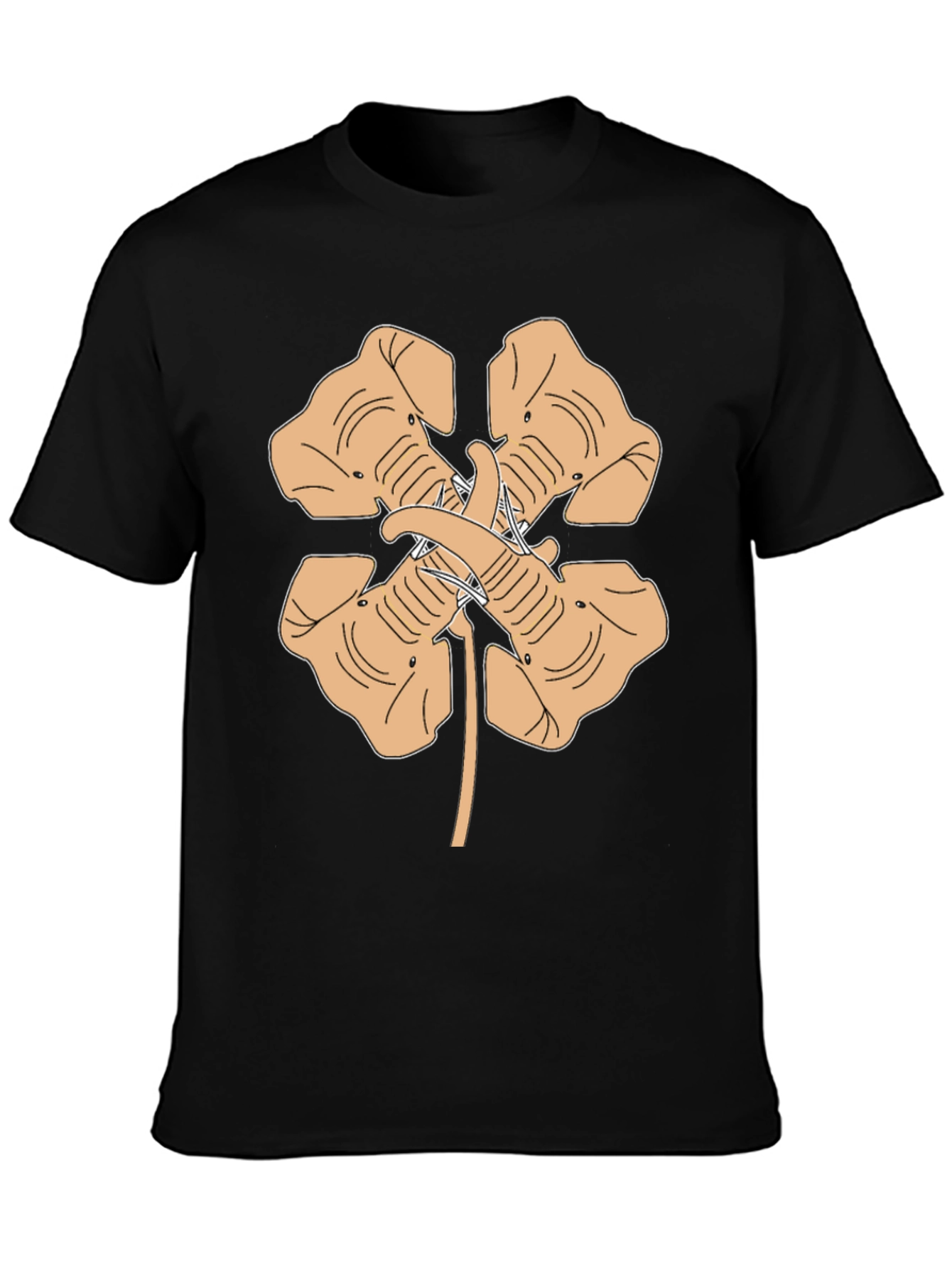 Elephant Four-Leaf Clover Graphic Tee