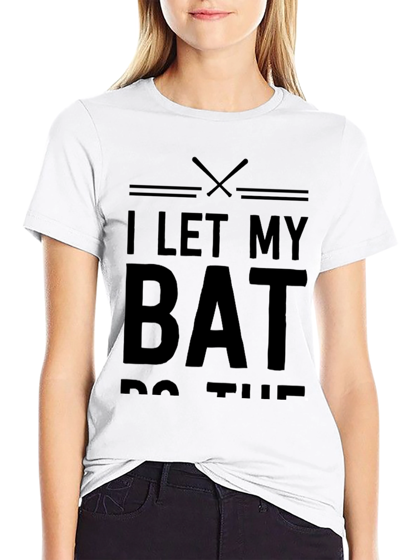 I Let My Bat Do The Talking Baseball T-Shirt