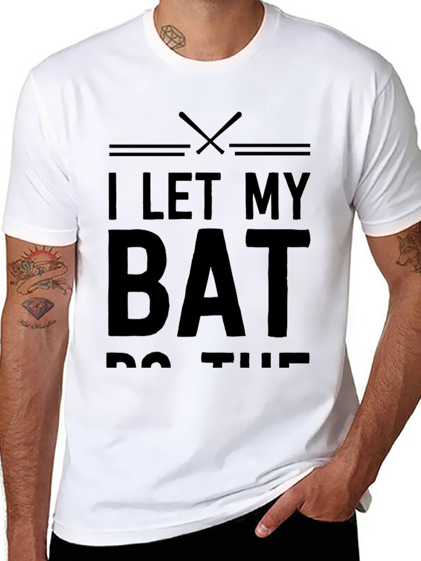 I Let My Bat Do The Talking Baseball T-Shirt