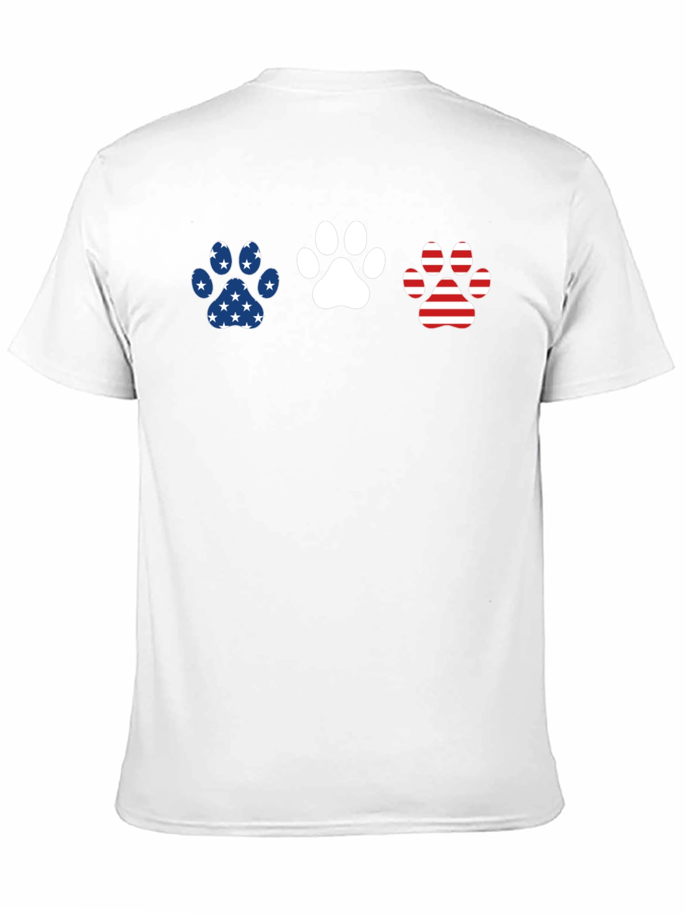 Patriotic Paw Print T-Shirt - Dog Lover Tee