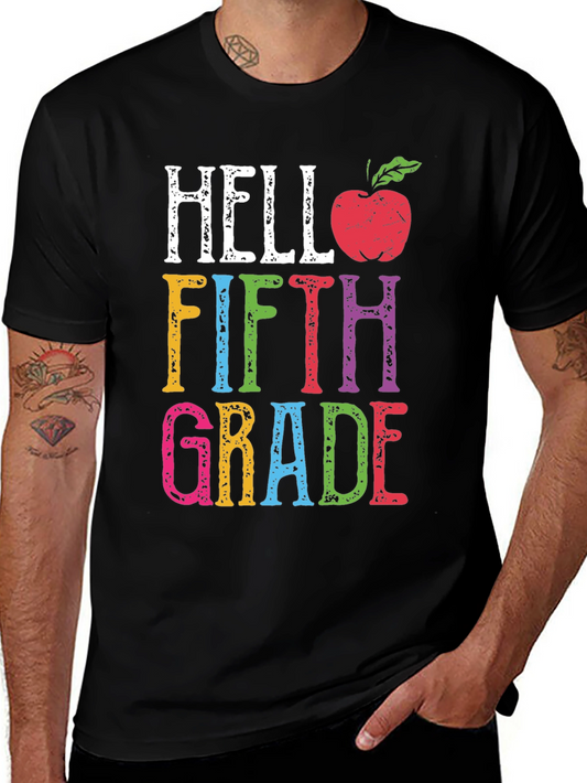Hello Fifth Grade T-Shirt Back to School Teacher Tee