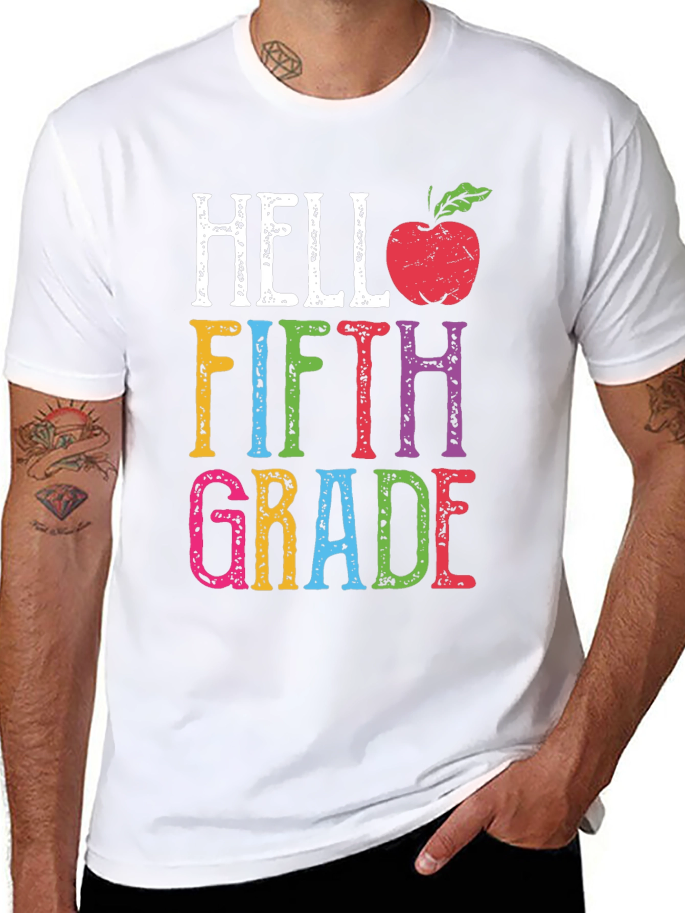 Hello Fifth Grade T-Shirt Back to School Teacher Tee