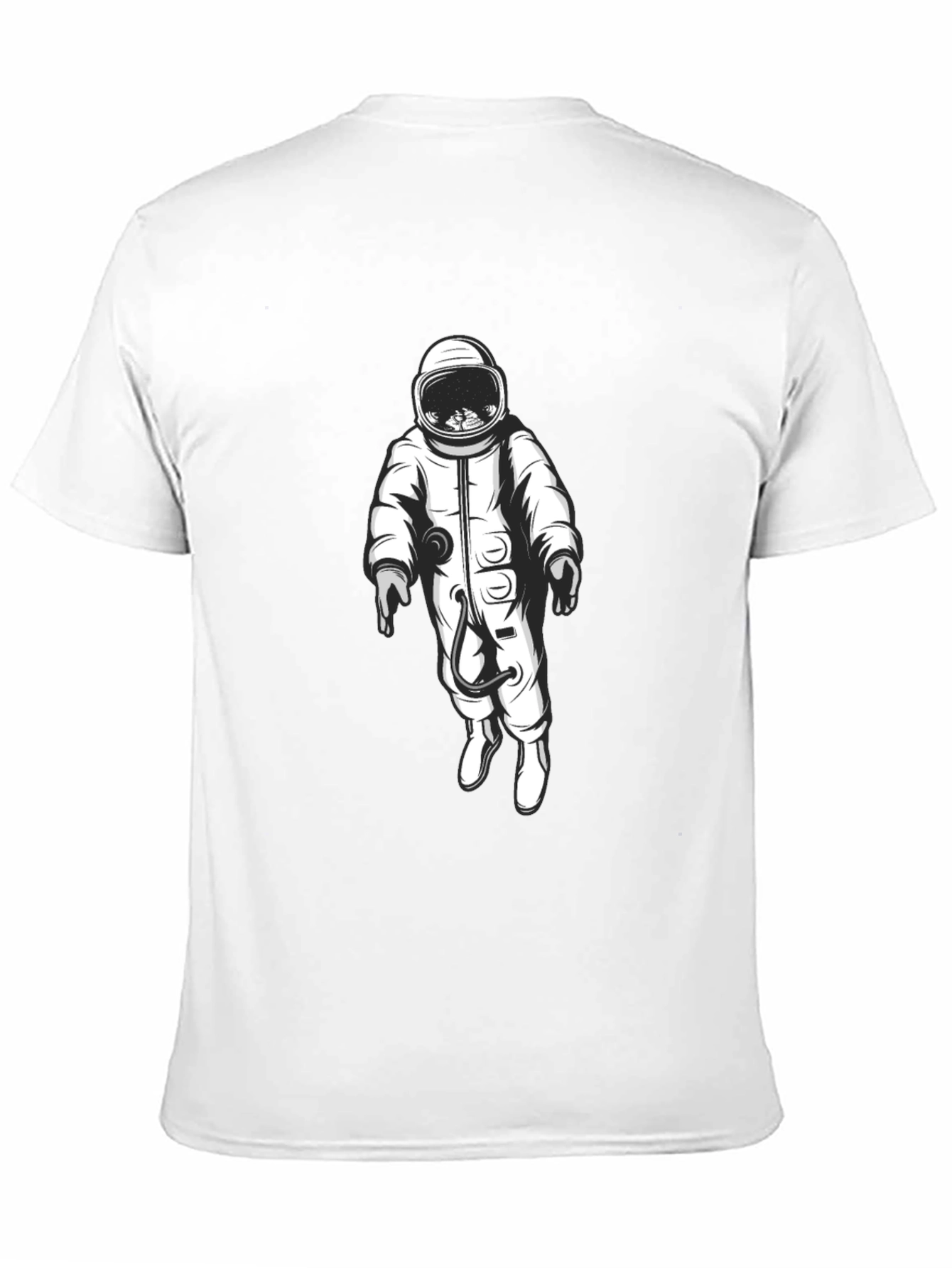 Astronaut Graphic Print Black T-Shirt