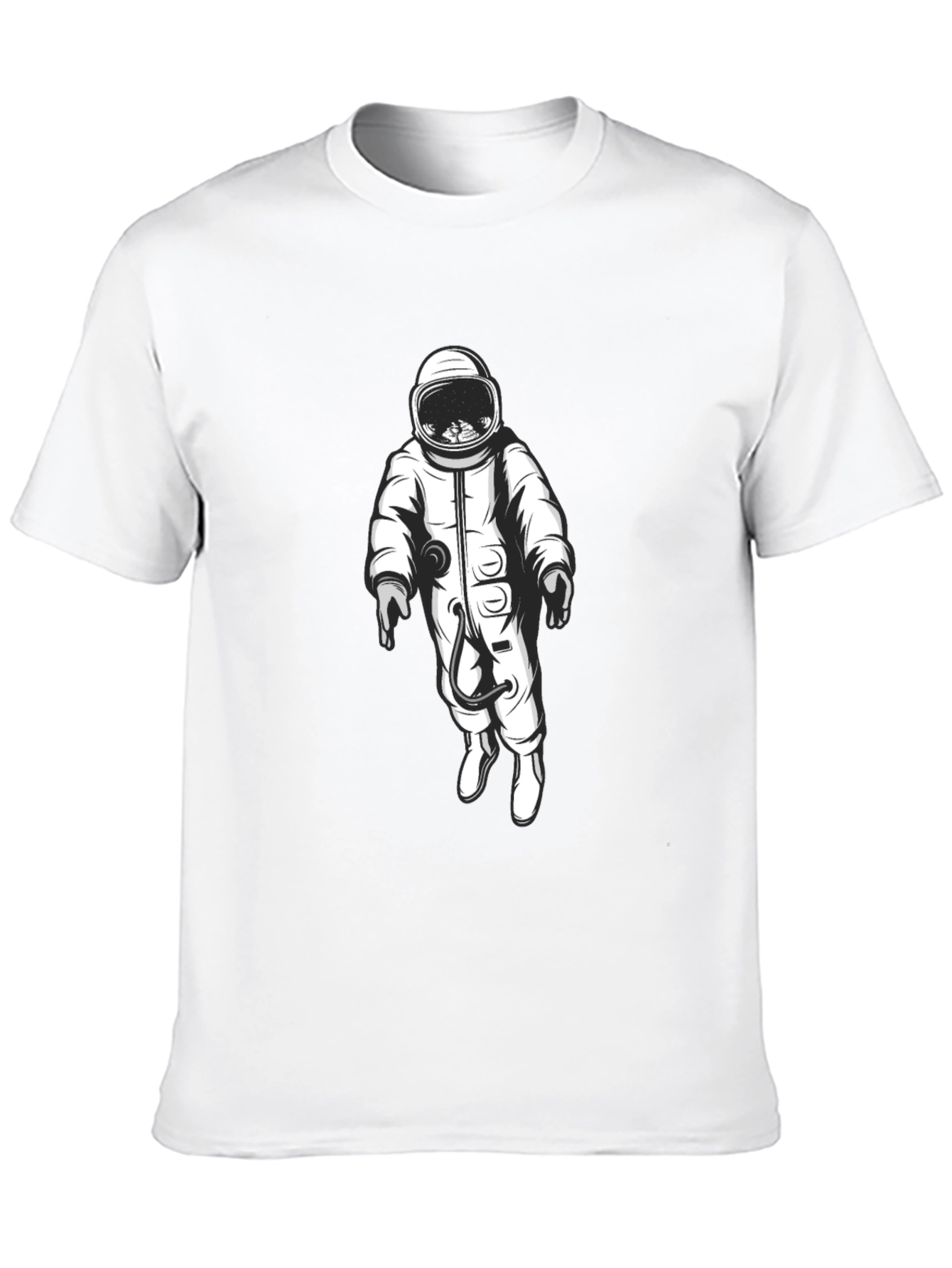Astronaut Graphic Print Black T-Shirt