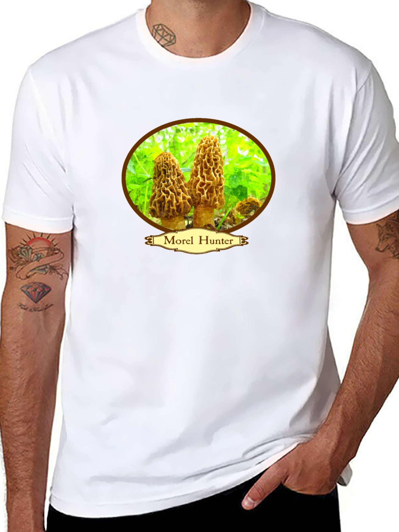 Morel Hunter Graphic Tee - Mushroom Hunting Shirt