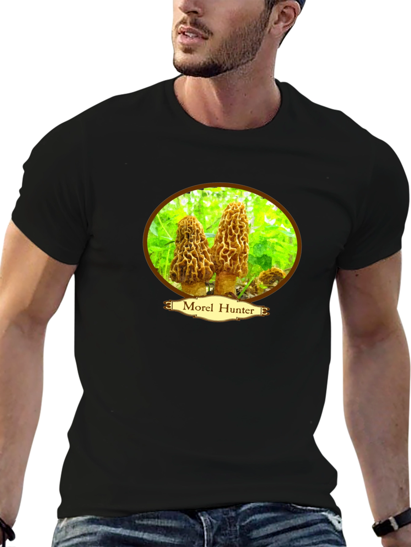 Morel Hunter Graphic Tee - Mushroom Hunting Shirt