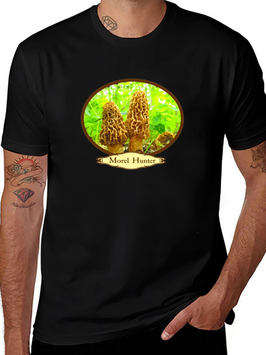 Morel Hunter Graphic Tee - Mushroom Hunting Shirt