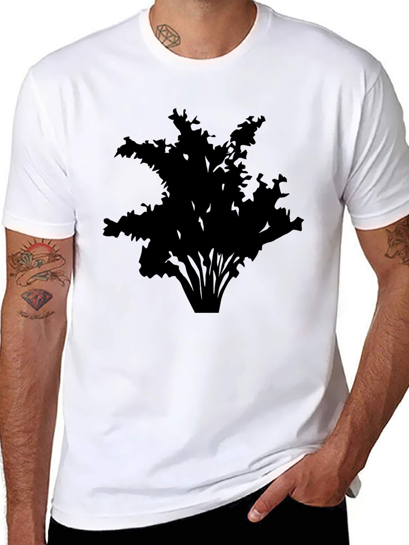 Black Bush Graphic Tee - Modern Casual Style