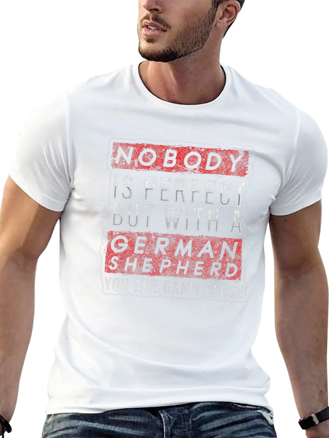 German Shepherd T-Shirt - Nobody is Perfect