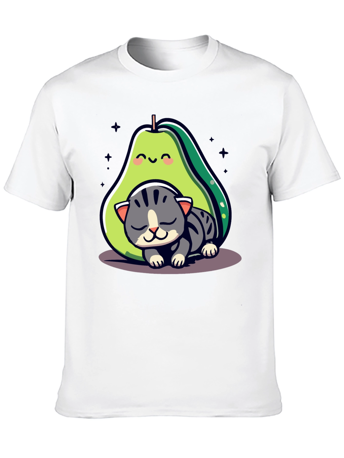 Avocado Cat Nap Graphic Tee - Cute & Comfy