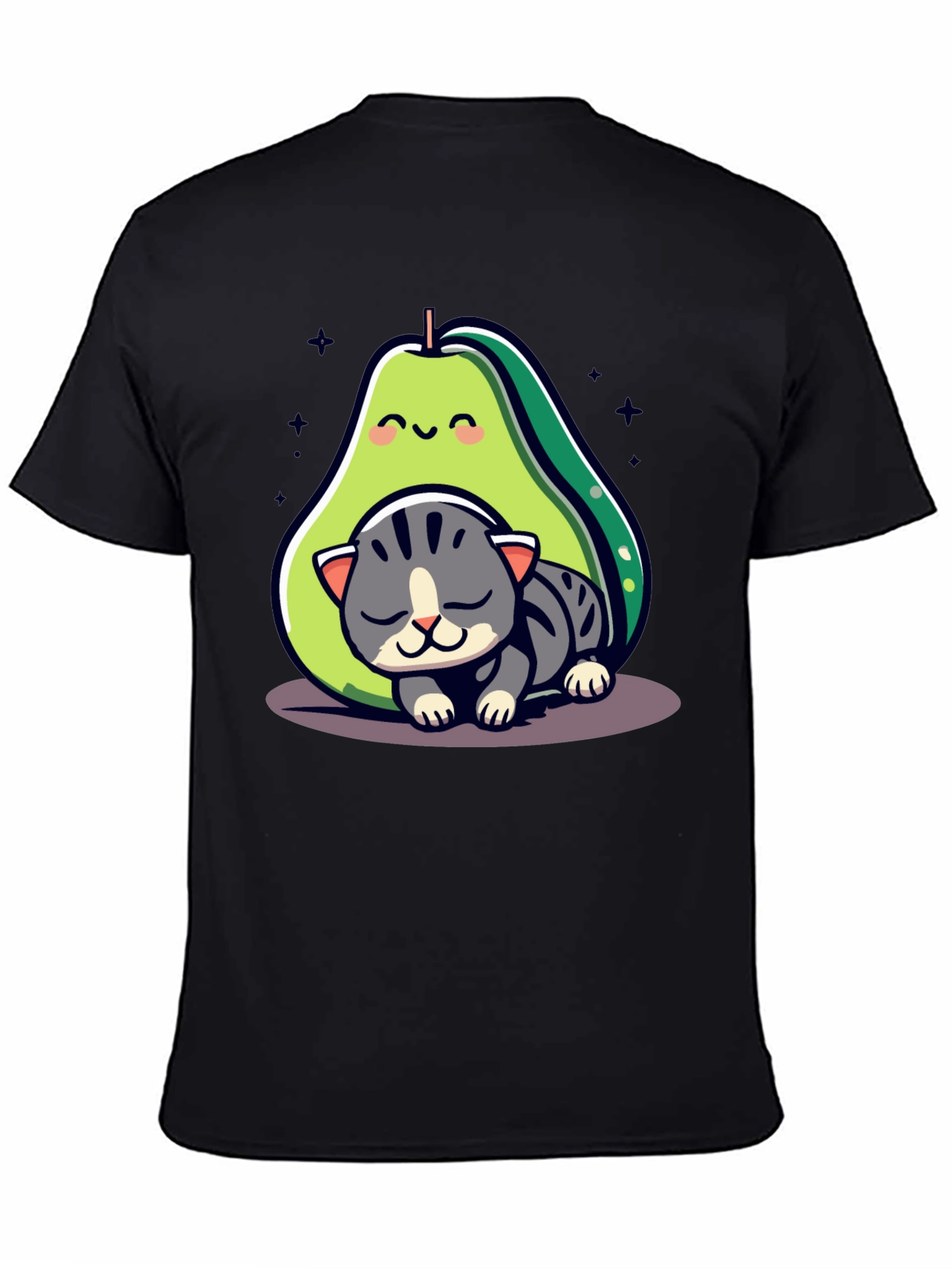 Avocado Cat Nap Graphic Tee - Cute & Comfy