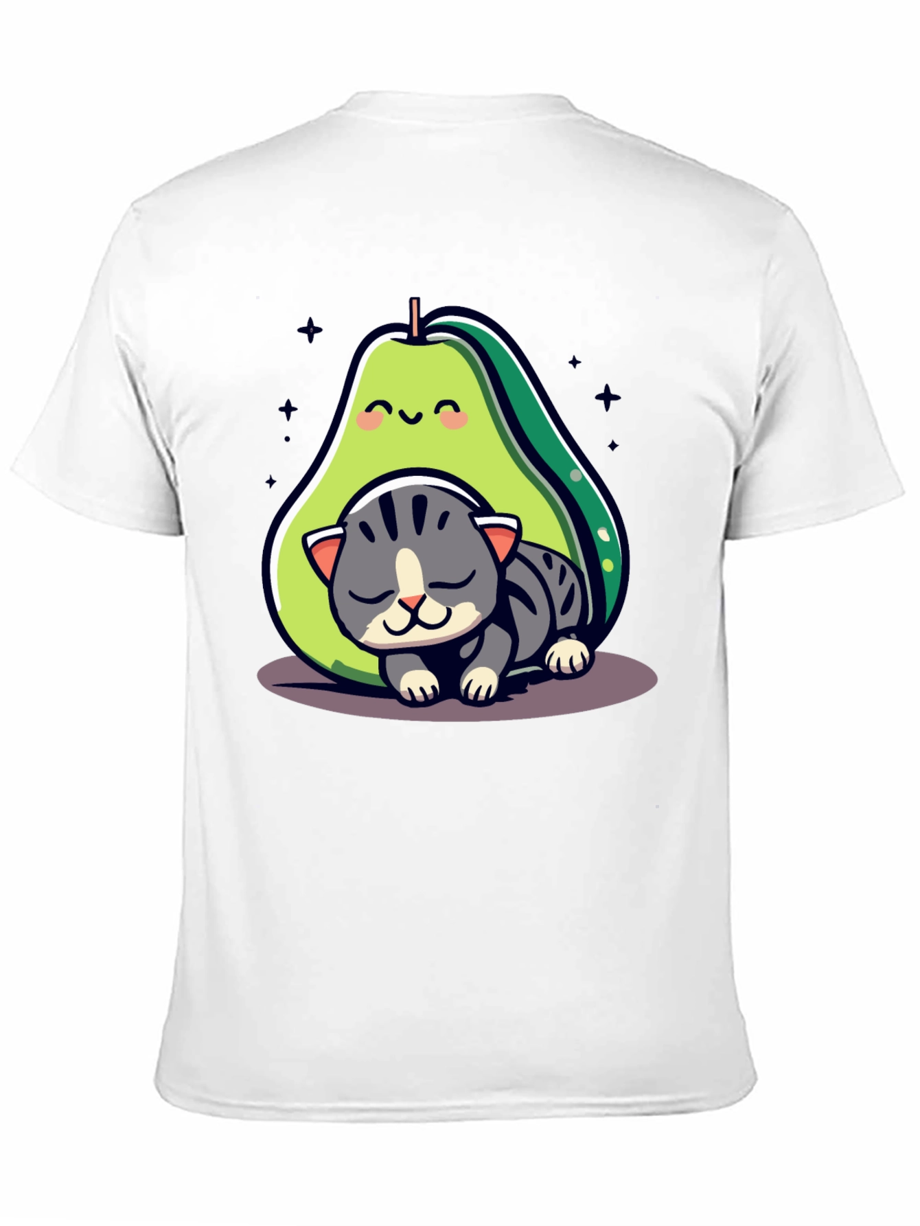 Avocado Cat Nap Graphic Tee - Cute & Comfy