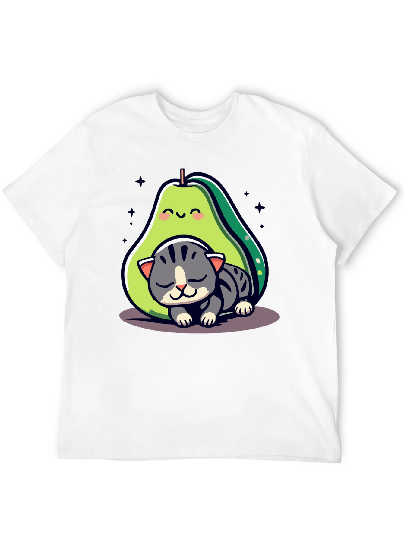 Avocado Cat Nap Graphic Tee - Cute & Comfy