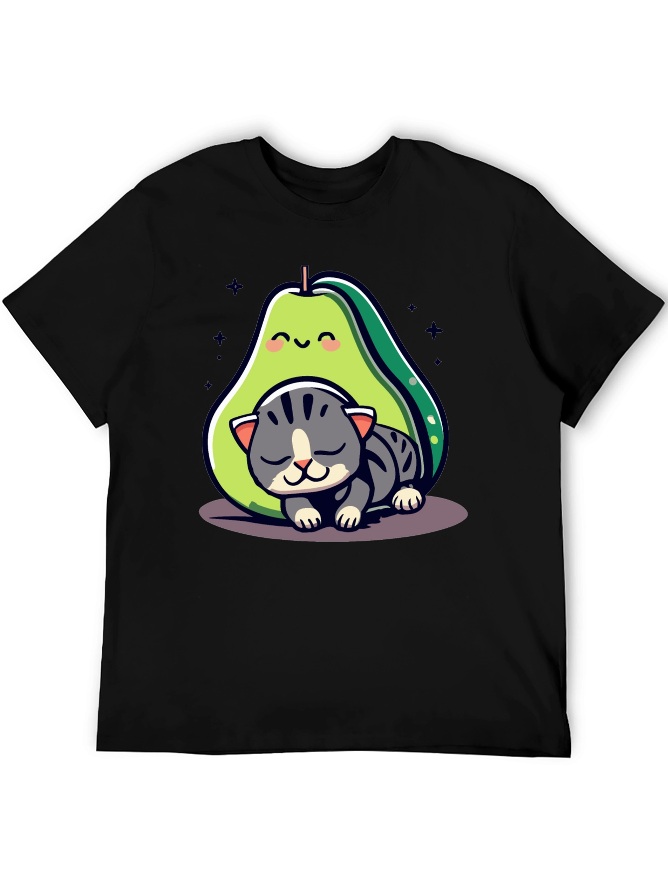 Avocado Cat Nap Graphic Tee - Cute & Comfy