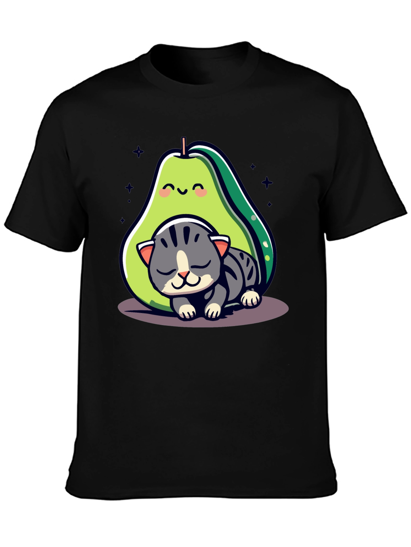 Avocado Cat Nap Graphic Tee - Cute & Comfy
