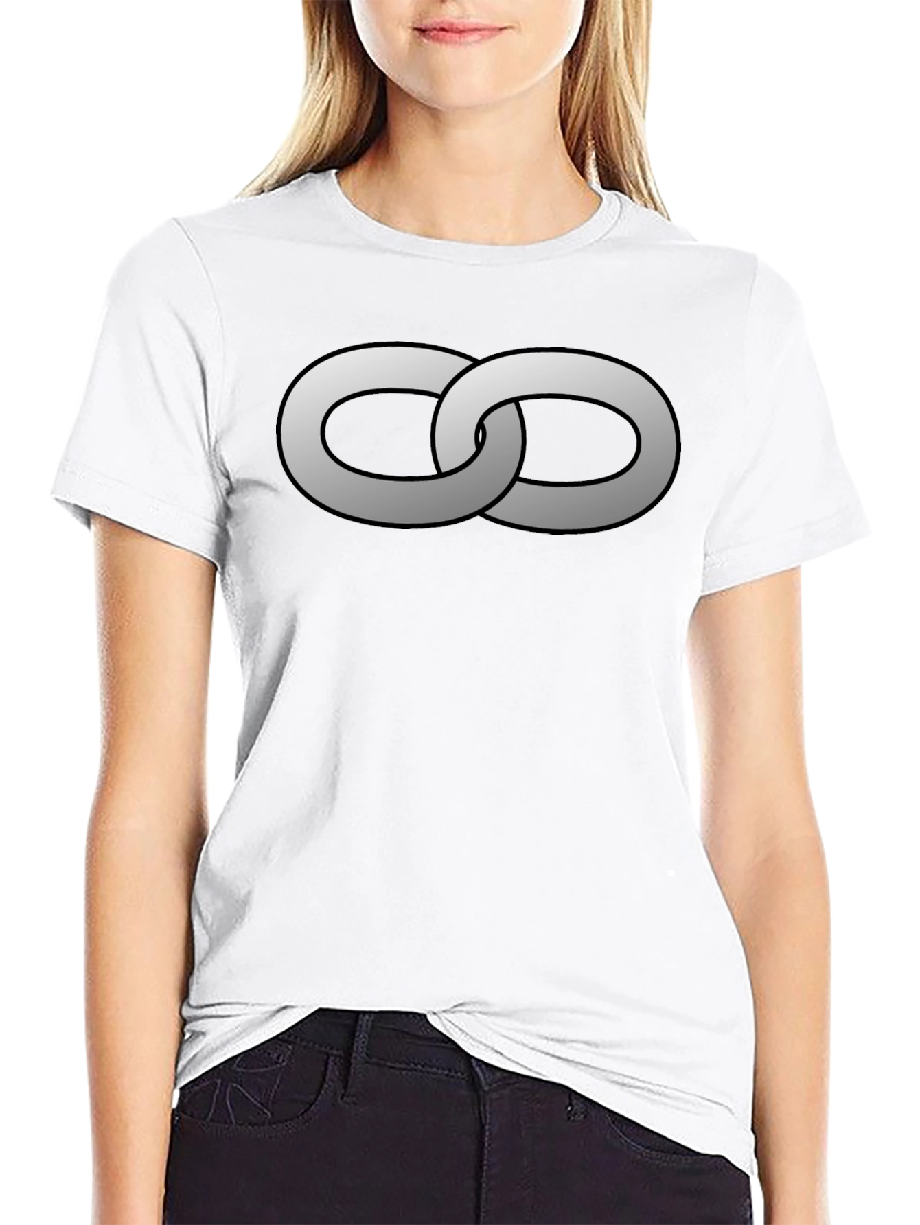 Interlocked Rings Graphic Tee - Stylish Black T-Shirt