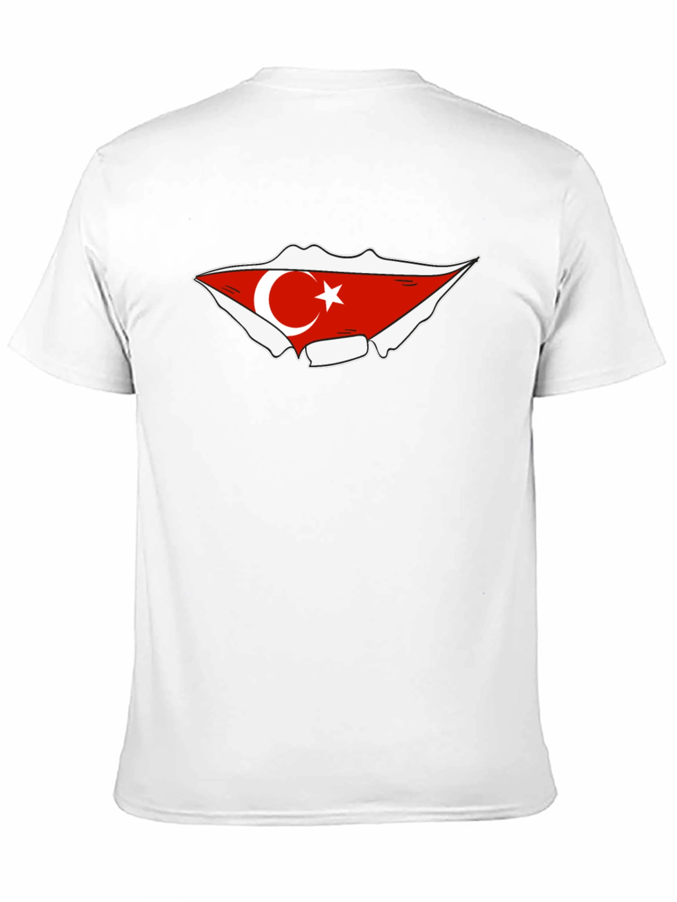 Turkish Flag Graphic Tee - Black Cotton T-Shirt