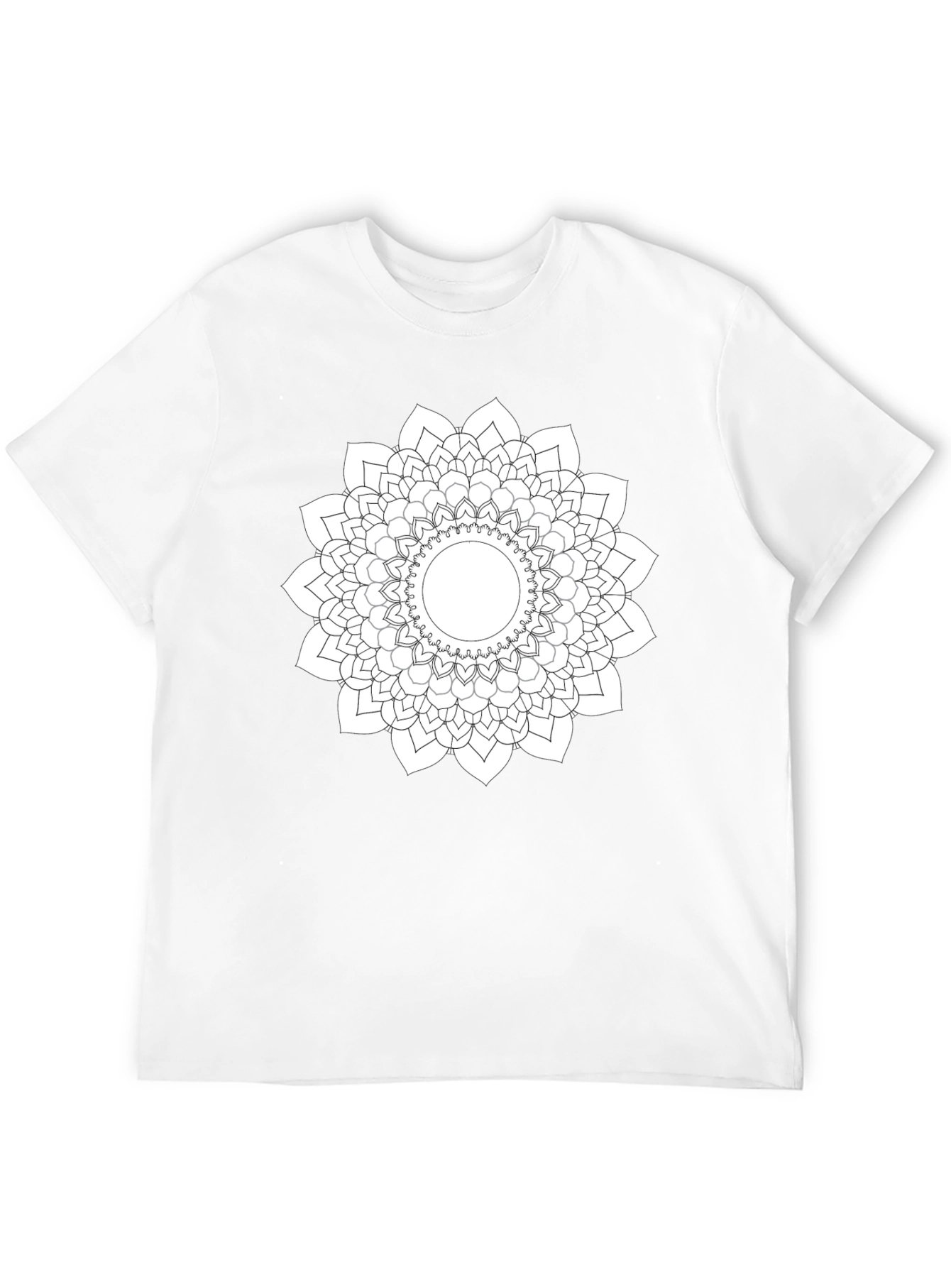 Mandala Design Black T-Shirt