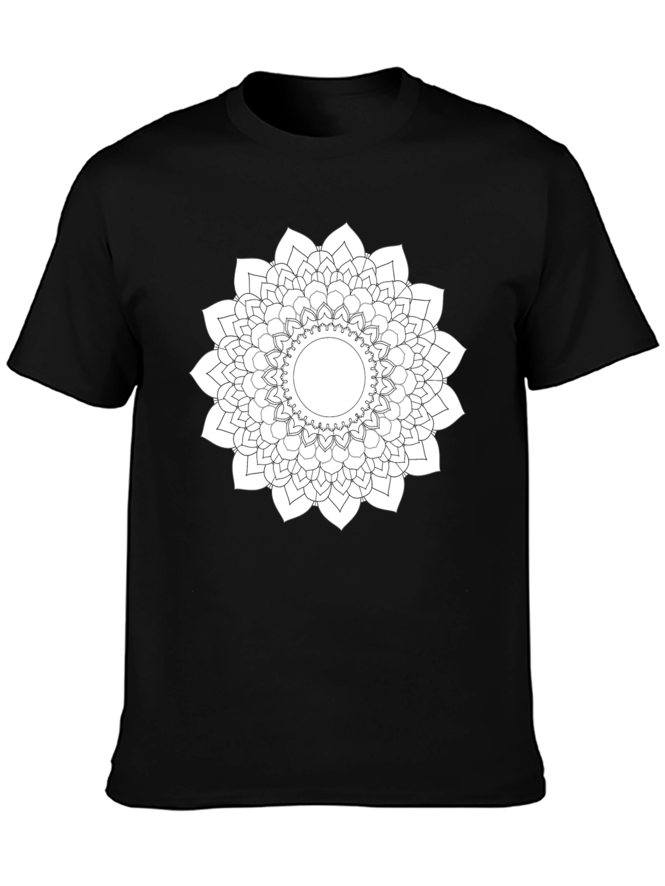 Mandala Design Black T-Shirt