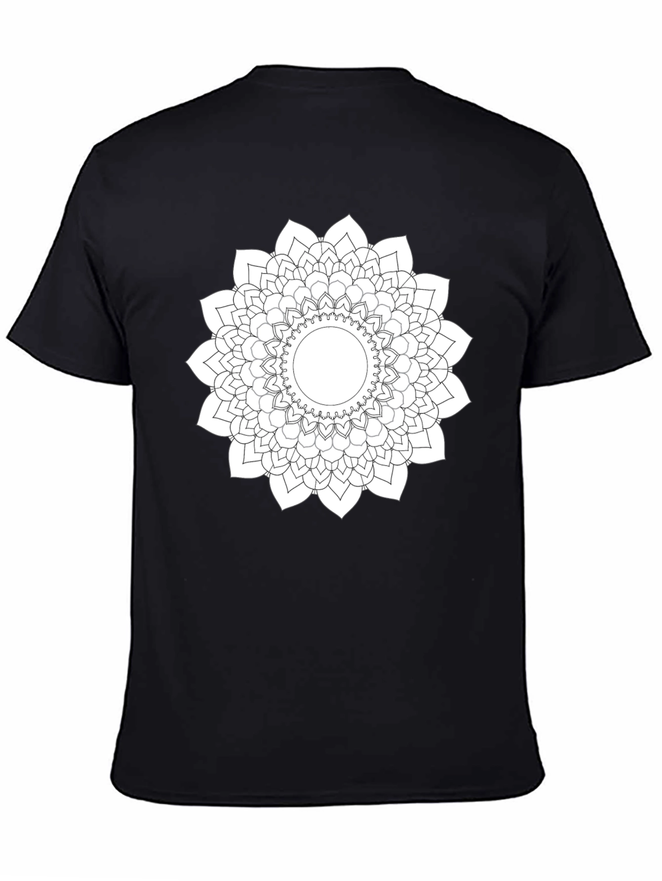 Mandala Design Black T-Shirt