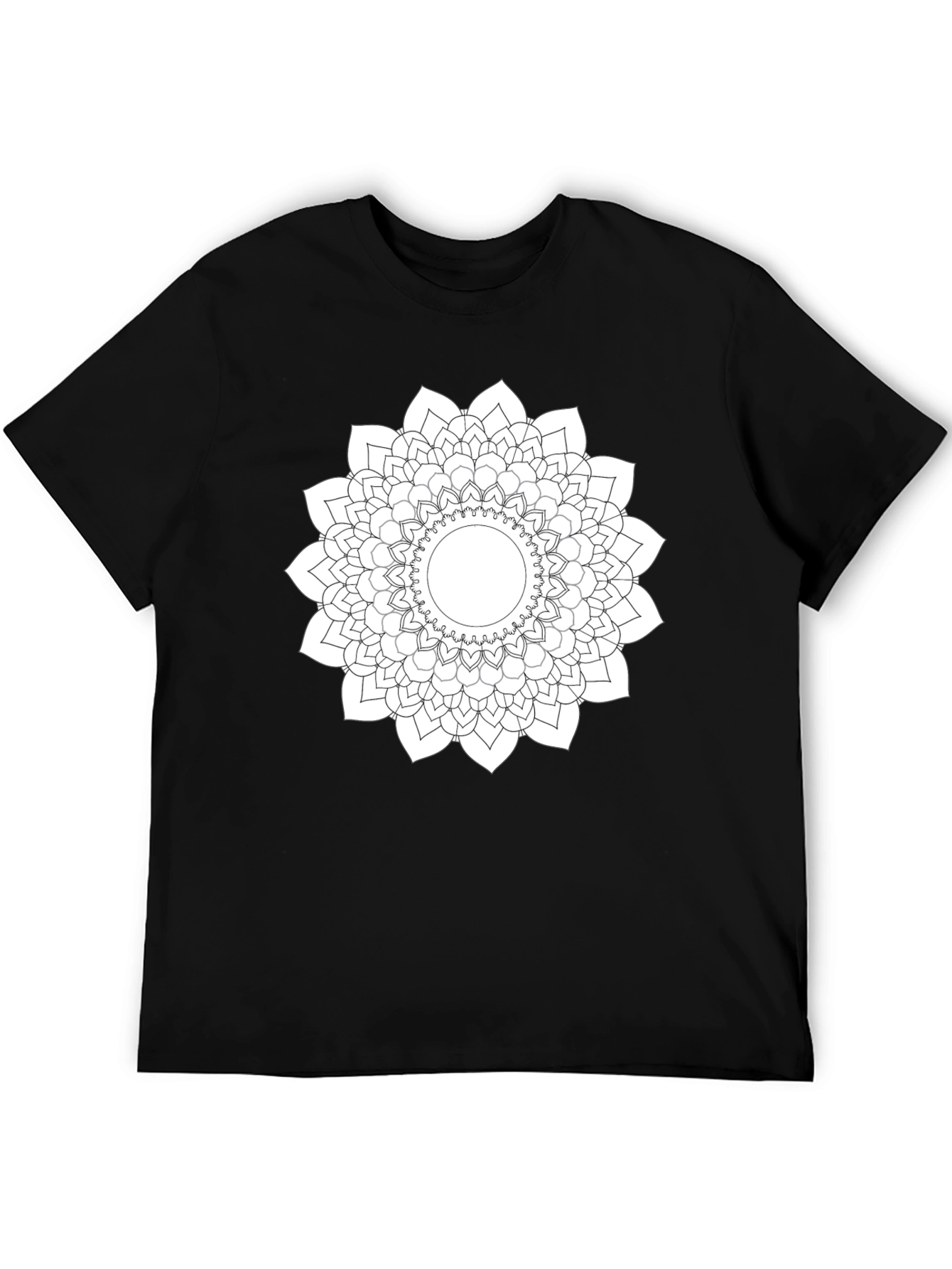 Mandala Design Black T-Shirt