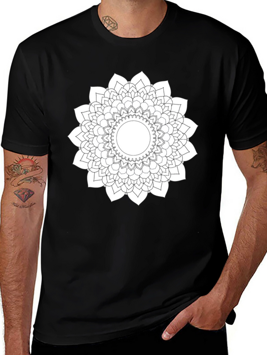 Mandala Design Black T-Shirt
