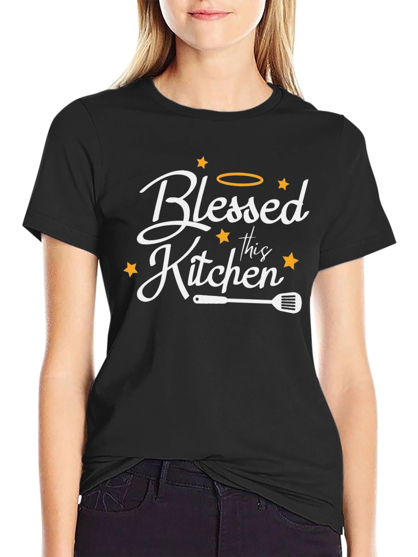 Blessed Kitchen Graphic Tee - Black