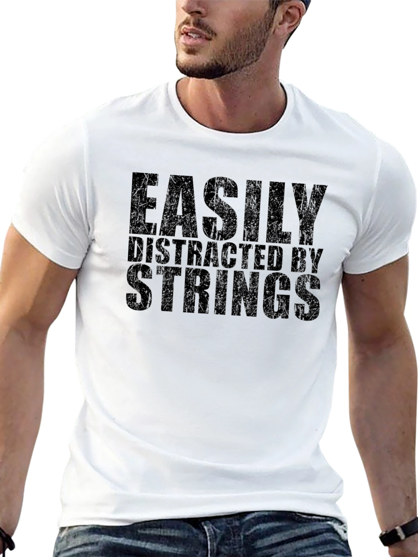 Easily Distracted by Strings Graphic T-Shirt