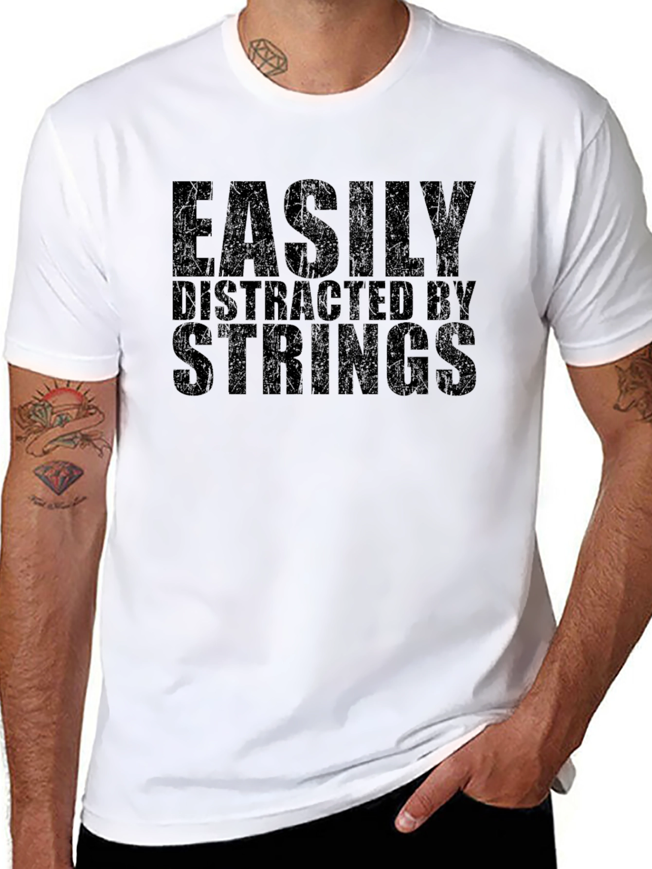 Easily Distracted by Strings Graphic T-Shirt