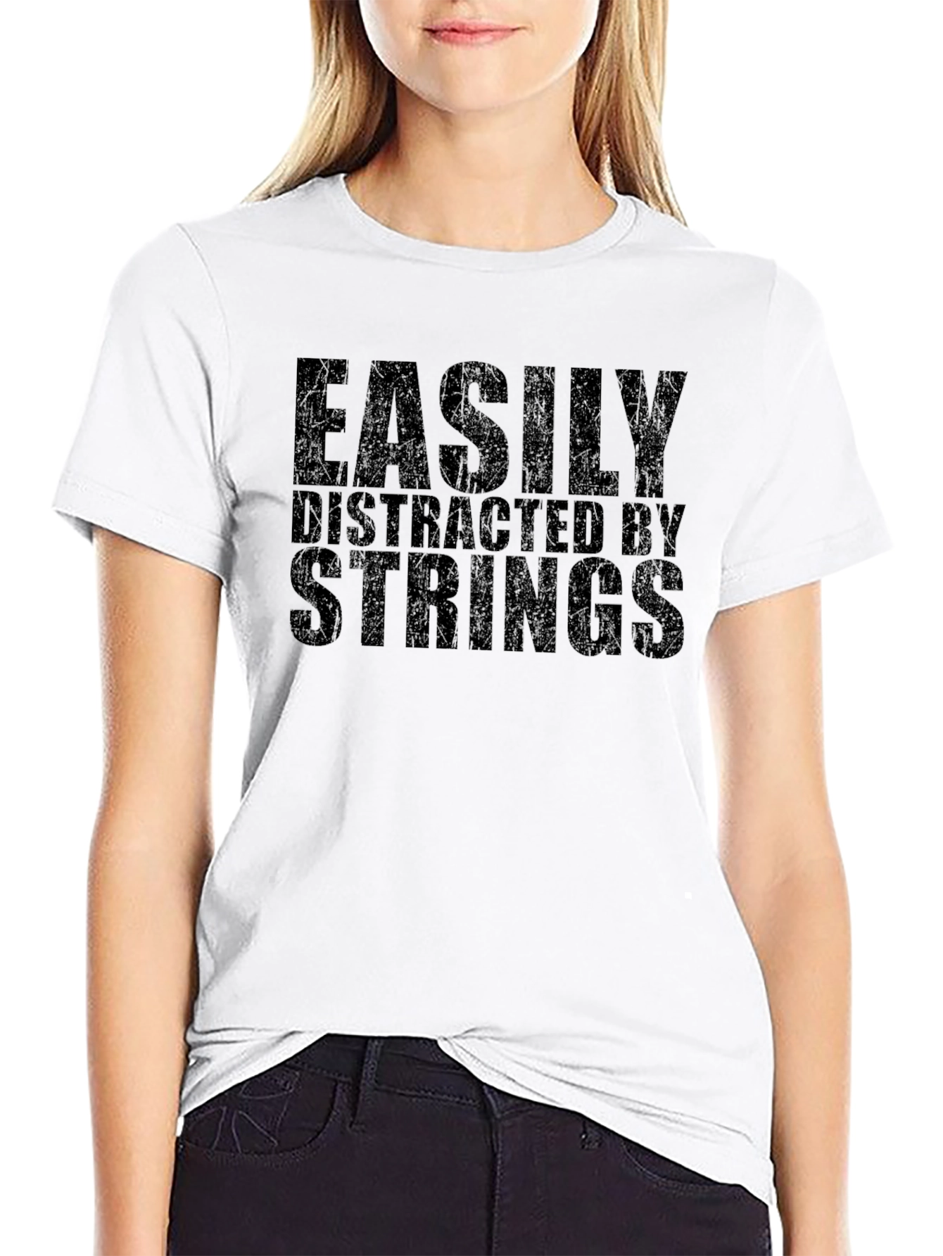Easily Distracted by Strings Graphic T-Shirt
