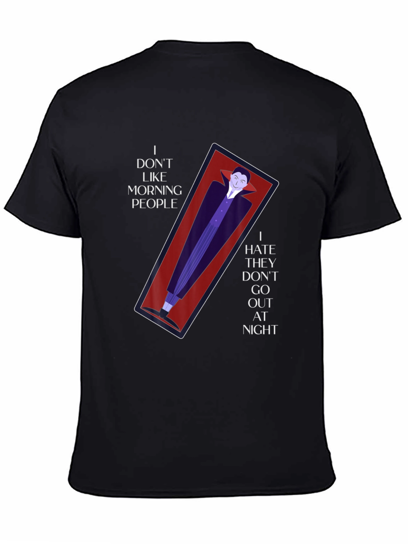 Vampire Coffin Graphic T-Shirt - Anti-Morning Person Tee