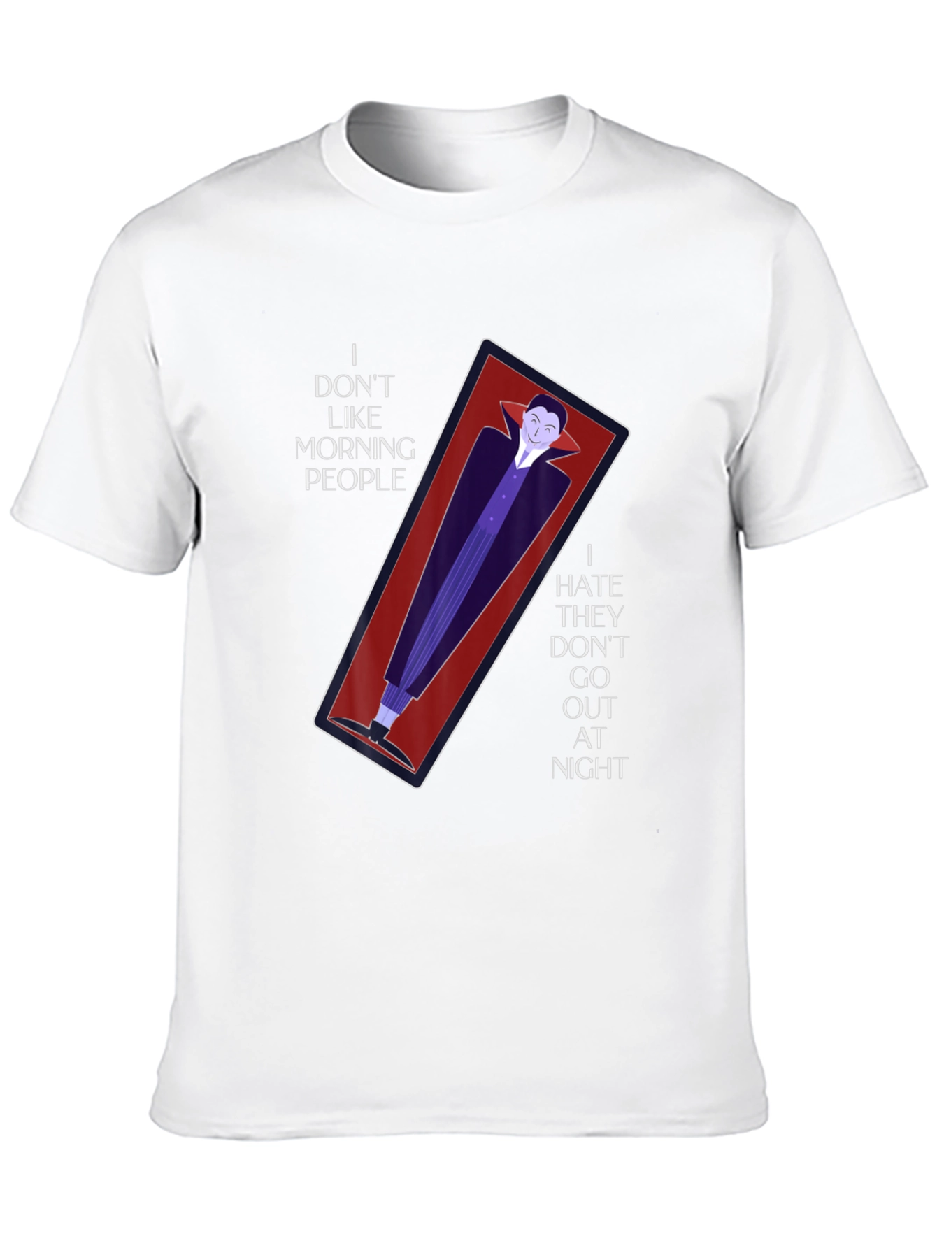 Vampire Coffin Graphic T-Shirt - Anti-Morning Person Tee