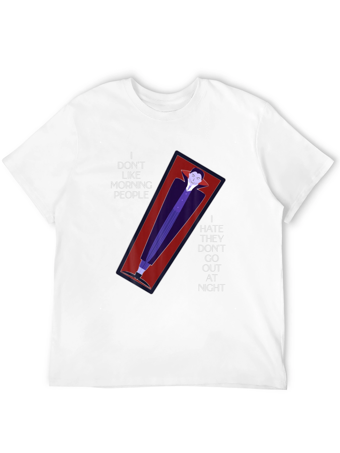 Vampire Coffin Graphic T-Shirt - Anti-Morning Person Tee