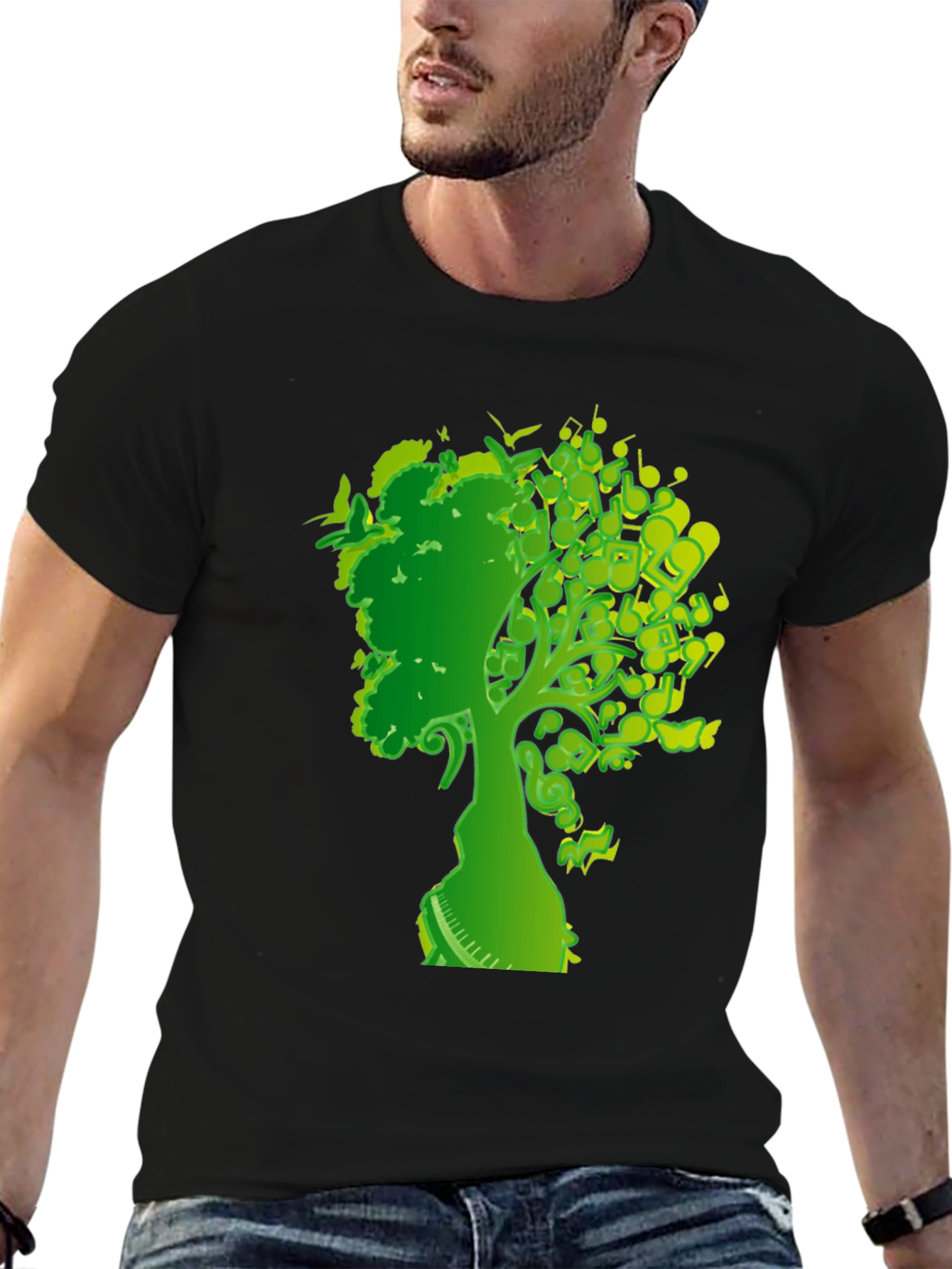 Musical Tree T-Shirt - Nature and Music Design