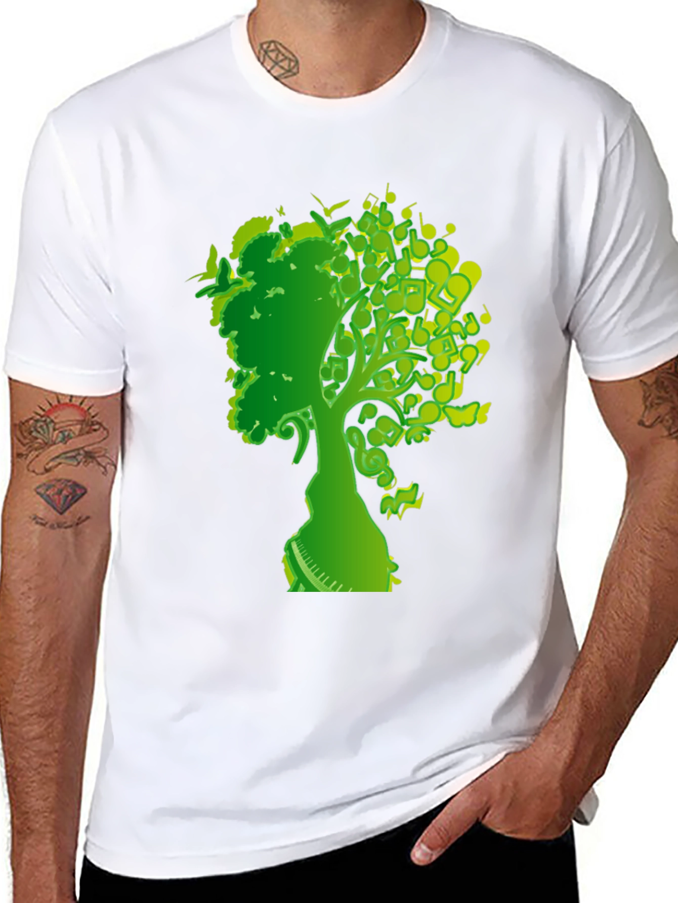 Musical Tree T-Shirt - Nature and Music Design