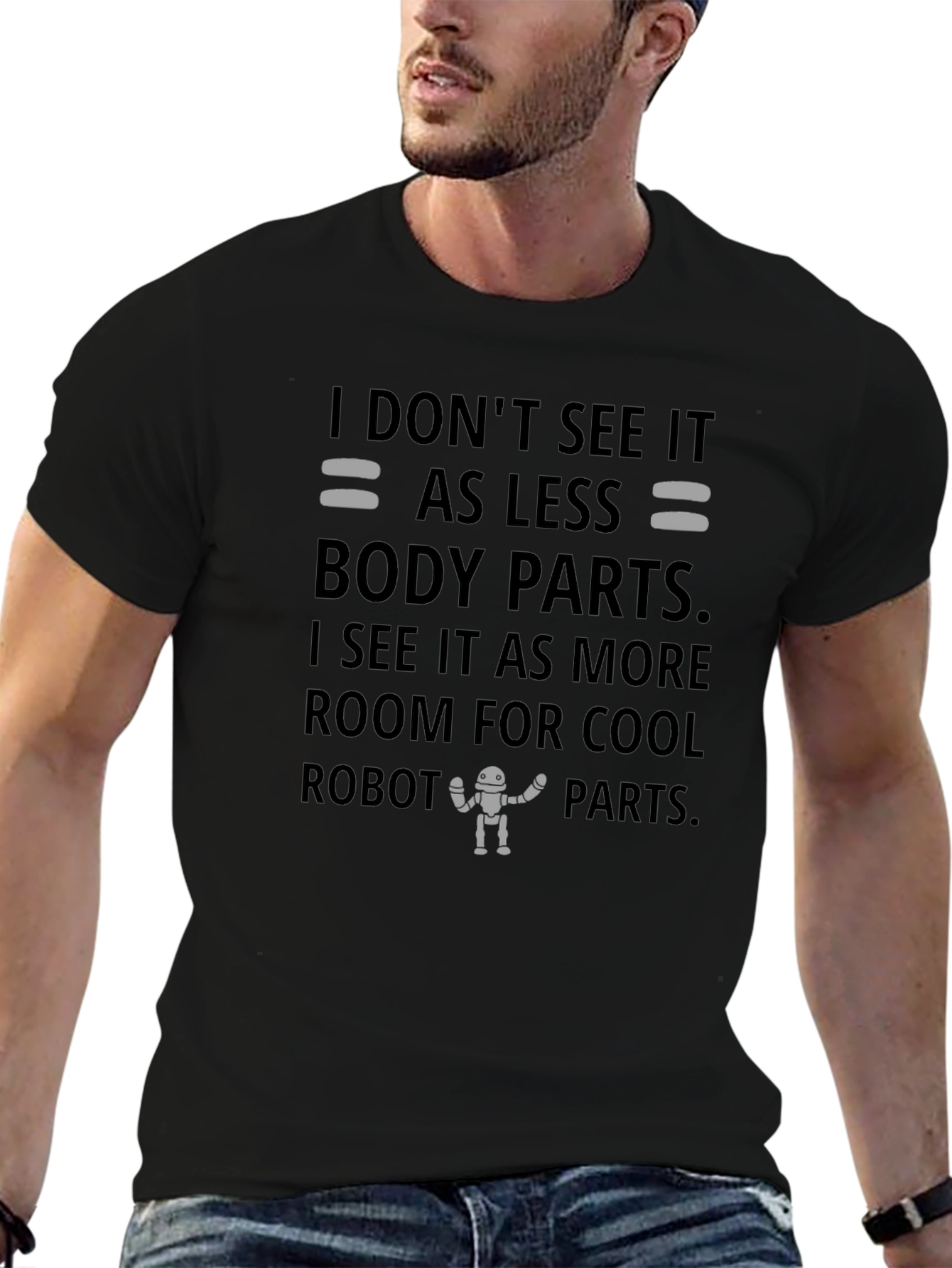 Robot Parts Graphic Tee - Funny Geek T-Shirt