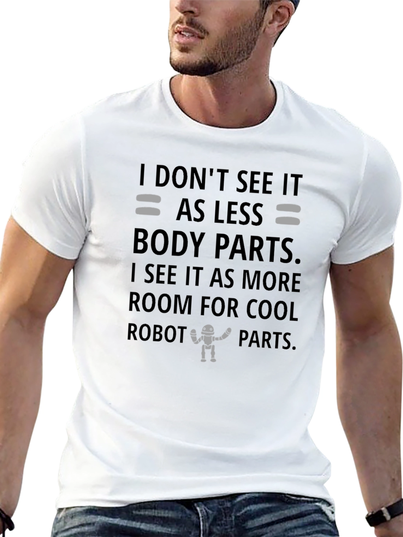 Robot Parts Graphic Tee - Funny Geek T-Shirt