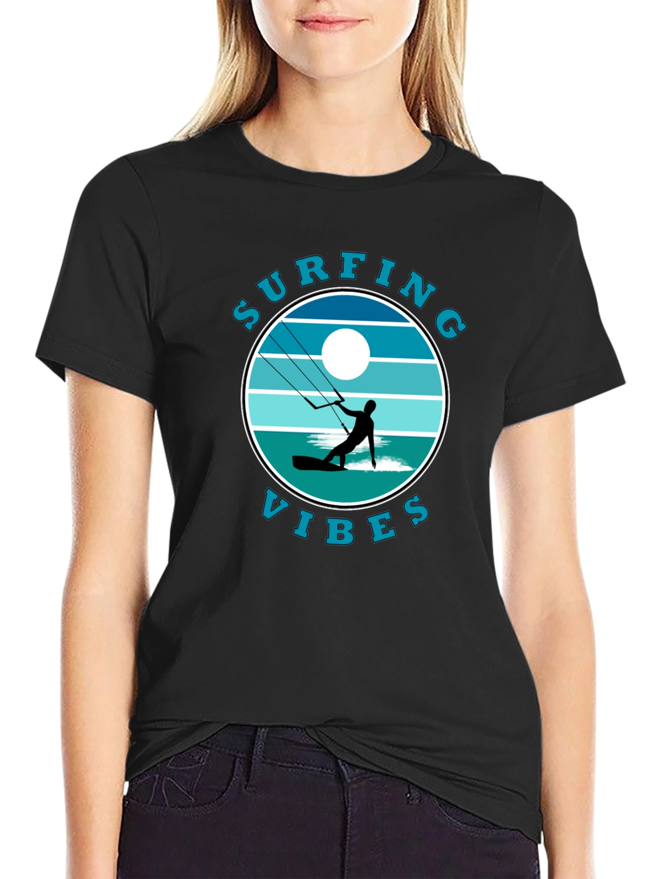 Surfing Vibes Graphic T-Shirt | Kite Surfer Tee