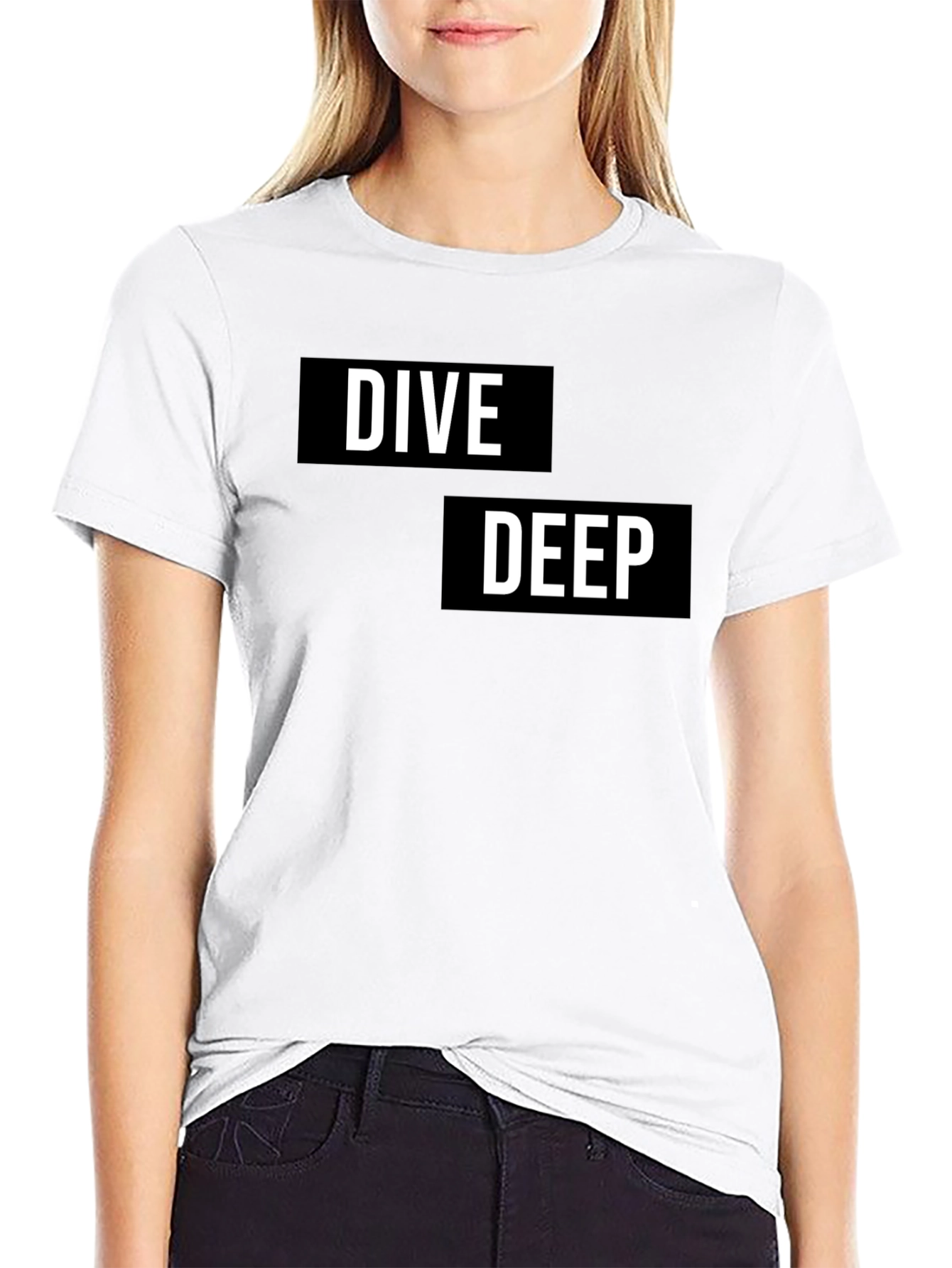 Dive Deep Graphic T-Shirt - Black Cotton Tee