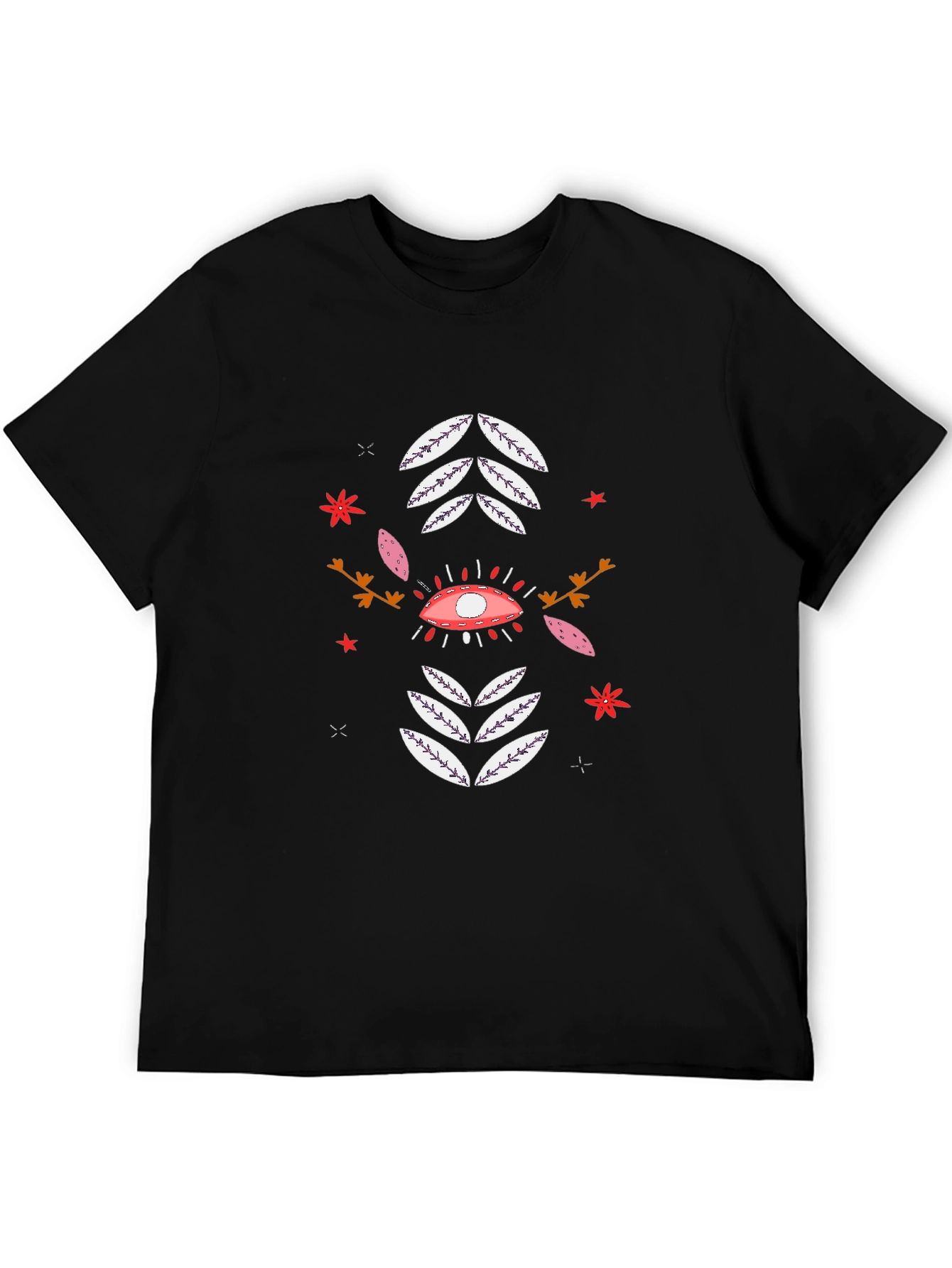 Eye Catching Graphic Print Black T-Shirt