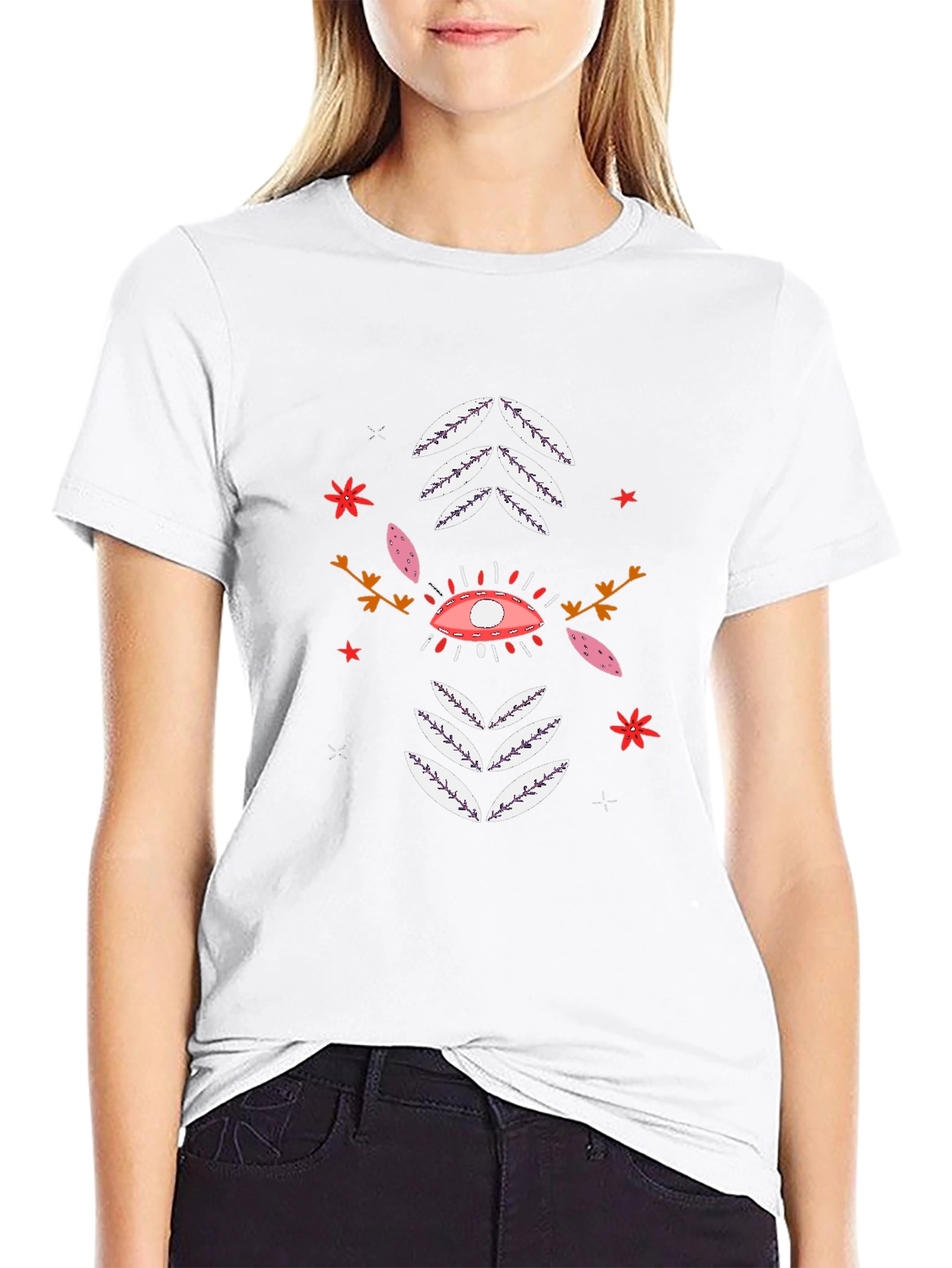 Eye Catching Graphic Print Black T-Shirt